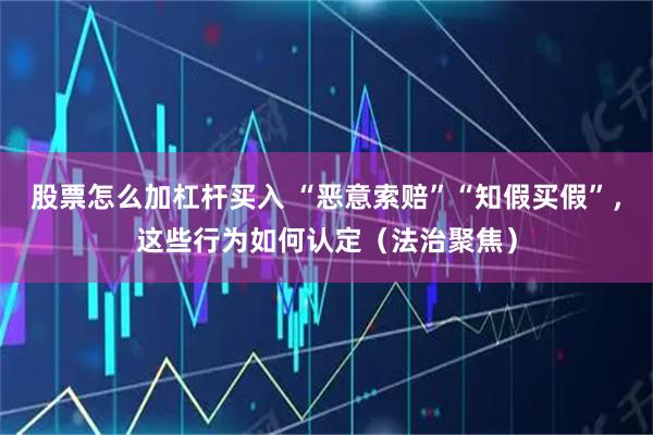 股票怎么加杠杆买入 “恶意索赔”“知假买假”，这些行为如何认定（法治聚焦）